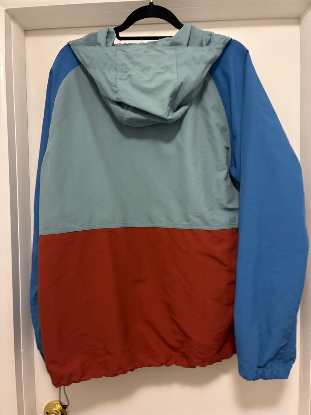 L.L. Bean Colorblock Hooded Anorak Jacket in Light Teal/Blue/Green - Picture 4 of 4